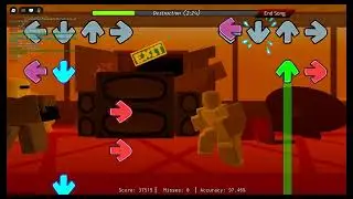 Playing Destruction in Basically FNF Remix in Roblox