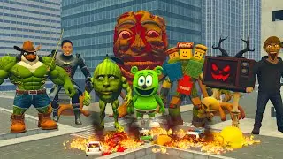 New Epic Showdown Lin Gang Melon Super Bosses Tung Tung Tung Sahur in Garry's Mod !
