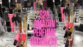 MUST HAVE $25 AMAZON TRAVEL SIZE PERFUME ORGANIZER! ORGANIZER MY PERFUME WITH ME !