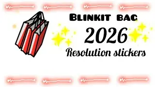  2026 resolution sticker.#blinkit bag 🛍️🛍️.#craft . You just buy it . Discount and free delivery 🚚🚚 