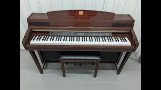 Yamaha Clavinova CLP-280PM digital piano and stool in polished glossy mahogany finish stock no 23478
