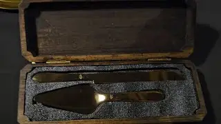 Custom Wood Box for Cake Server and Knife Set.