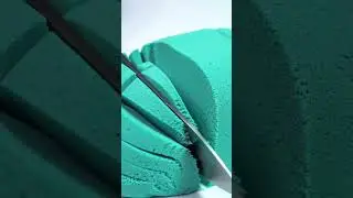 Turquoise Kinetic Sand Slice ASMR 😌✨