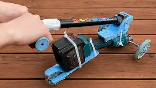 Installing an angle grinder on a scooter | Shocking tool invention - Billions of people don't know!
