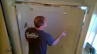 How to (remove & clean) glass shower doors.