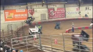 Outlaw Kart Flips Over The Fence!