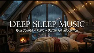 Piano & Guitar Sleep Music with Rain Sounds  Healing Calm for Bedtime