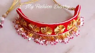 how to make beautifull,creative gotta patti  necklace
