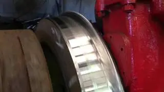 Tungaloy CNMG120408-TH  AH120 insert used to machine Locomotive Wheel.