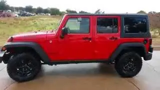 All new Firecracker Red 2016 Jeep WILLYS WHEELER Edition
