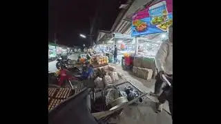 Experience the atmosphere of riding a delivery on the streets at night on a motorcycle.