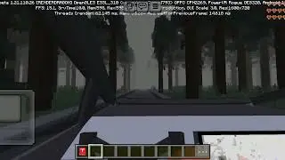 Endless foggy forest road & Heavy Rain in Minecraft 