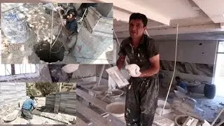 Building Plastering Work Begins! 💪 | Hard Work & Team Spirit in Nomadic Life 🏕️ | Family Daily Vlog