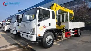 FAW Tiger VH 4x2 8-10 Tons Cargo Lorry Truck with HYVA Straight Arm Lifting Crane