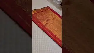 Kanchipuram Pure Handwoven 2G Premium Quality   Unique Strip All Over Butta Small Border Silk Sarees