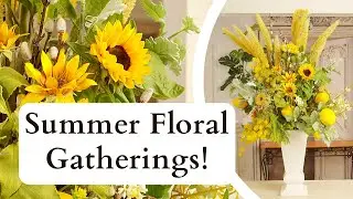 'Yellow Delight' Floral Design | A loose & informal gathering of sunflowers, grasses & lemons!