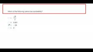 Which of the following cannot be a probability?