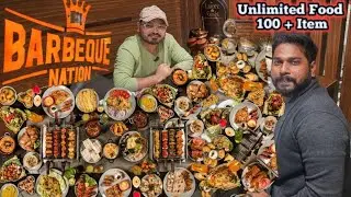BARBEQUE NATION JALANDHAR | UNLIMITED FOOD 100 + ITEM | Best Restaurant for Veg and Nonveg Lover's.