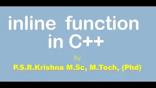 inline function in C++