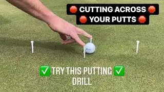 Quick putting tips. STRAIGHTEN OUT YOUR STROKE. Avoid out to in. #golfinstruction #golftips
