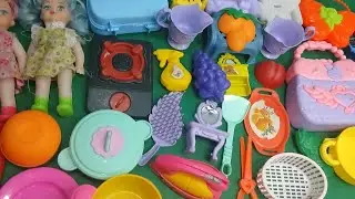 Satisfying with unboxing #colr full miniature barbie kitty kitchen set video #asmr 