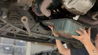 Oil Pan, Transmission Pan, and Rear Main Rope Seal Patch in a 1959 Buick Invicta