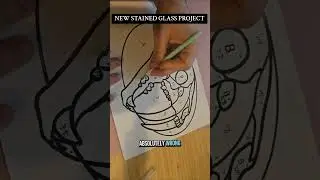 Starting The Saber Tooth Tiger Stained Glass Project #stainedglass #stainedglassprocess