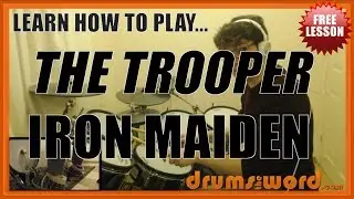 ★ The Trooper (Iron Maiden) ★ FREE Video Drum Lesson | How To Play FILLS (Nicko McBrain)
