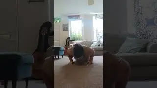 Overweight Hippy does Free-form Burpees 💪😺