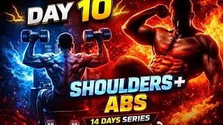 Day 10 – Shoulders & Abs Workout 💪 | 14 Days Beginner to Intermediate Gym Series