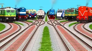 4️⃣+4️⃣ Indian Trains Crossing - train simulator classic 