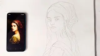 Drawing a Girl from Reference | Realistic Pencil Sketch 