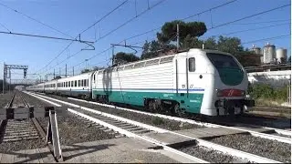 IC 35110 (ex 510) con E402.133, UIC-Z ibride XMPR/FB e Pilota Z in coda, in transito a Pomezia!