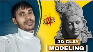 Live 3D Clay Modeling | 🤔 Lord KrishnaFace Sculpture | SDAR ART
