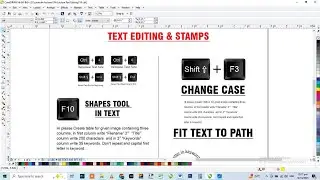 CorelDRAW Course Lec # 07 of 13 Change Case, Shape Tool, F10 Fit Text to Path,Increase Decrease Font
