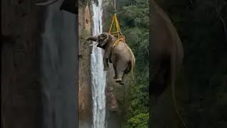 Rescue: Lifting an Elephant to Safety #animalrescue #animals #arcticadventure #elephantrescue