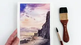 Dawn Watercolor Sky | Paint With Me Challenge August 2020