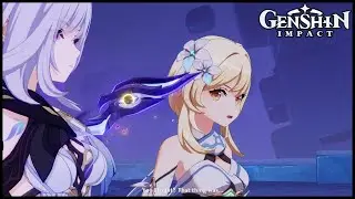 Skirk Gets Stabbed Cutscene in Skirk Story Crystallina Chapter Genshin Impact 5.7