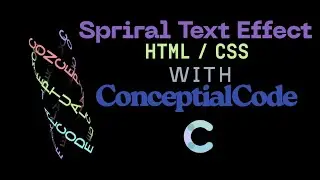 SPRIRAL TEXT EFFECT WITH CSS #conceptualcode #coding #html #tutorial #programming #like #subscribe