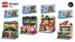 LEGO All Microscale Shops Sets 2024 Compilation / Collection - unbox and speed build