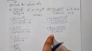 Exercise 3.1 maths class 9 question 7 sindh board | find the value of given algebraic expression P2