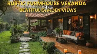 Create Rustic Farmhouse Veranda with Beautiful Home Garden Views!