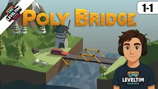 Einfach ein bisschen Br&uuml;cken bauen 🏗️😌 | Poly Bridge (Level: 1-1)  | LevelTim