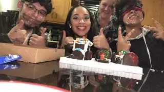 Blind, Deaf, and Mute (gingerbread house