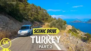 Exploring Roads of Turkey during Indoor Cycling Class - 4K Scenic Drive with Real Sounds - Part #2