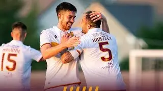 Peter Hartley scores for Motherwell v Dumbarton