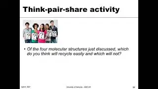 MSE 201 S21 Lecture 29 - Module 5 - Thermosets vs. Thermoplastics