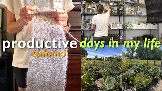 total pounds of food grown so far, organizing my food storage, & crochet 🧶 | home vlog