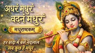 अधरं मधुरं वदनं मधुरं | Madhurashtakam | Shri Krishna Bhajan 💙🦚 #krishnabhajan #mantra #bhajan 