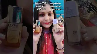 Lakme Vit C Superglow Skin Tint vs Maybelline Lumi Matte Foundation #shorts #lakmevitcskintint